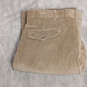 Vintage Corduroy Pants Mens 32x34 Brown Wide Leg Talon Zipper Classic Cowboy